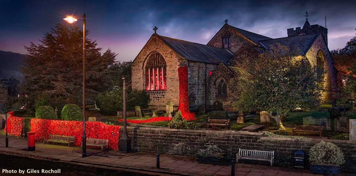 Poppy Display for November Remembrance